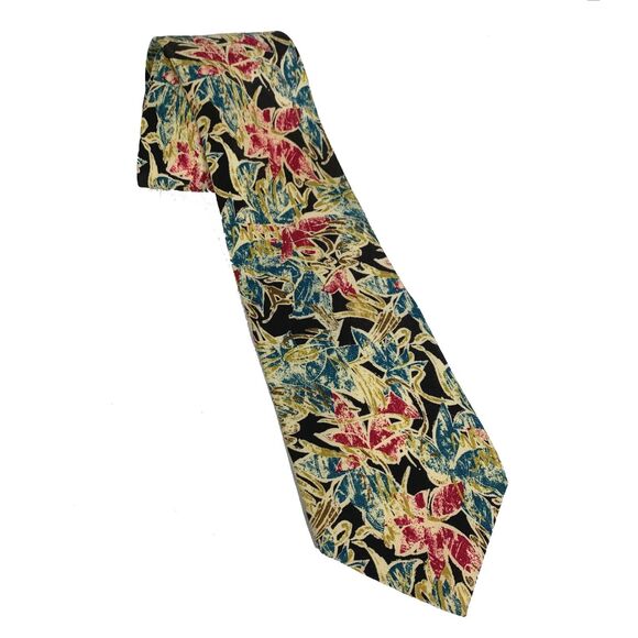 Chaps Ralph Lauren Mens Silk Necktie Made USA Business Formal Work Preppy Vtg - Picture 1 of 4